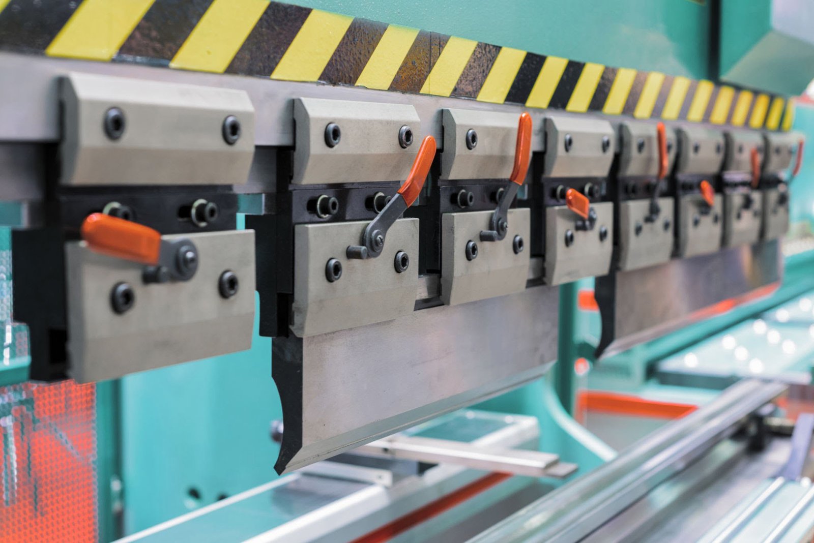 Modern hydraulic high-precision bending machine. CNC machine tool.