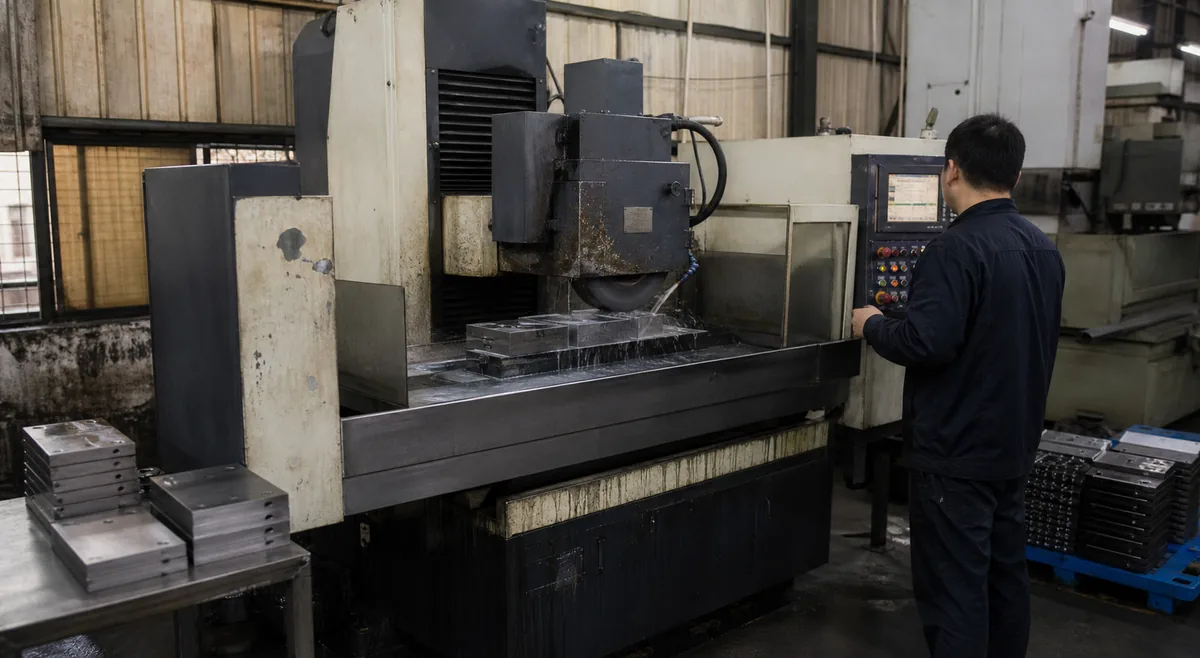 Surface grinding a flat, parallel face — Laser Cutting at VT machining