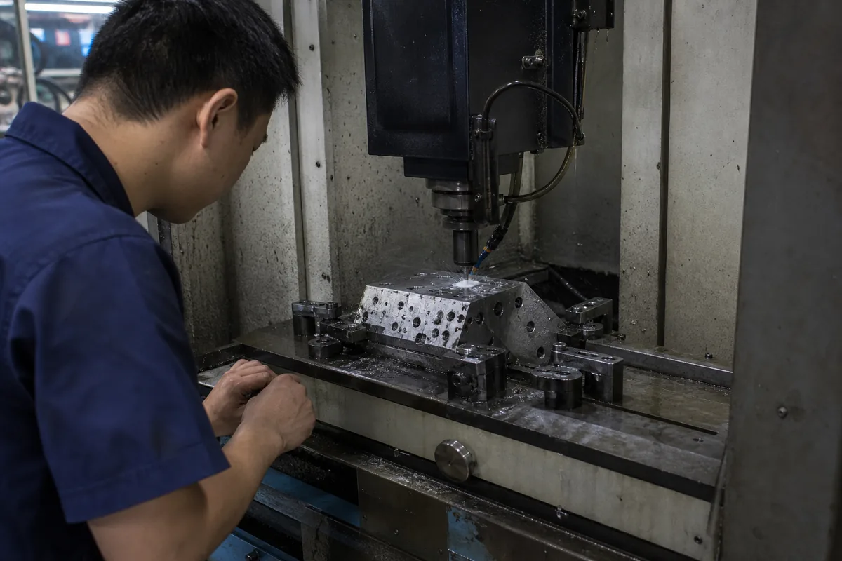 CNC EDM Drilling Aluminum at VT machining