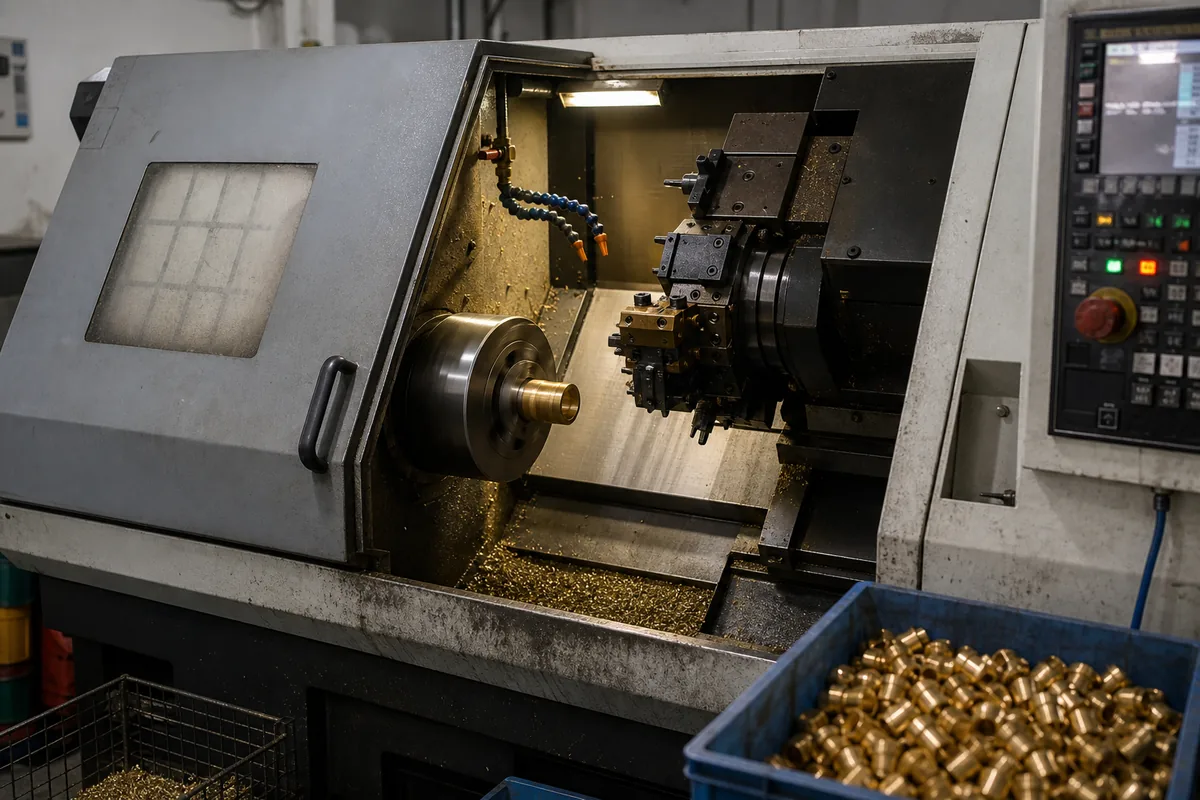 CNC turning brass bar stock — CNC Boring at VT machining